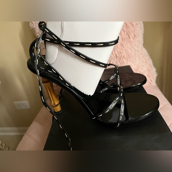 GUCCI x Tom Ford NWT VERY RARE VINTAGE BAMBOO HEEL SANDALS💕Size 8 1/2 NEW IN BOX - Picture 7 of 13
